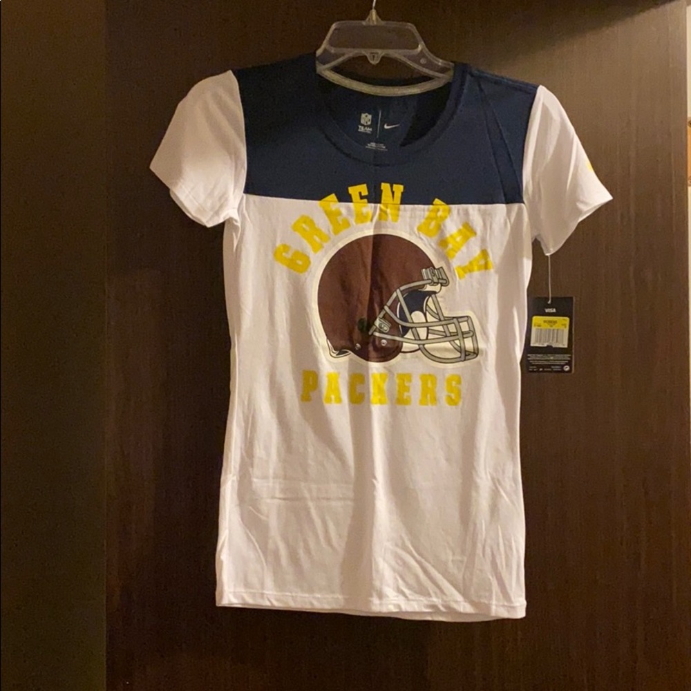 Green Bay Packers Nike shirt.
